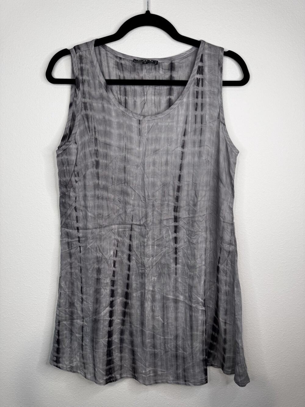 POL Clothing Women’s Size Small Gray Tie Dye Tunic Boho Tank Top